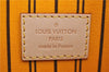 Authentic Louis Vuitton Monogram Neverfull Pouch Purse Clutch Bag Yellow 6090E