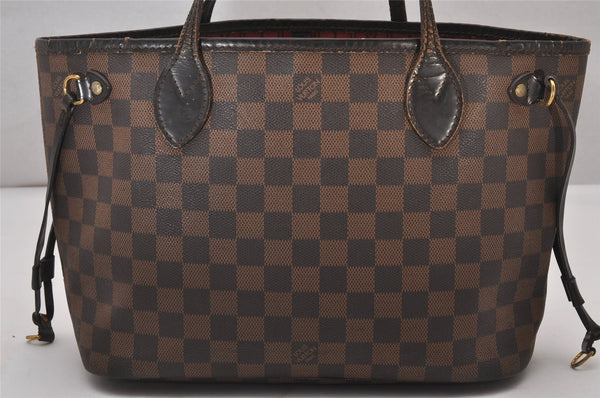 Authentic Louis Vuitton Damier Neverfull PM Shoulder Tote Bag N51109 LV 6148I