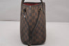 Authentic Louis Vuitton Damier Neverfull PM Shoulder Tote Bag N51109 LV 6148I