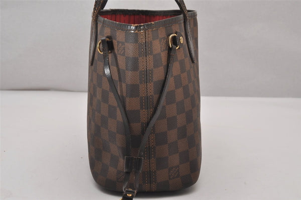 Authentic Louis Vuitton Damier Neverfull PM Shoulder Tote Bag N51109 LV 6148I