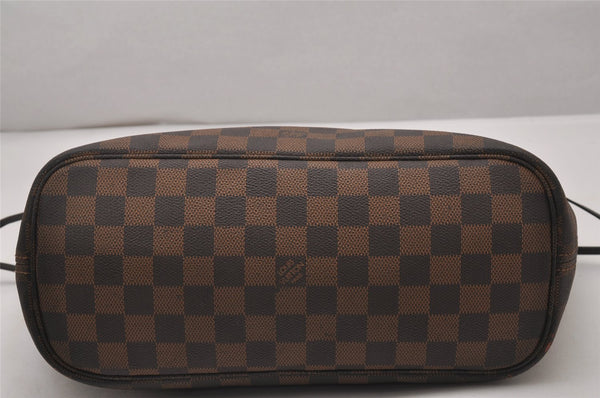 Authentic Louis Vuitton Damier Neverfull PM Shoulder Tote Bag N51109 LV 6148I