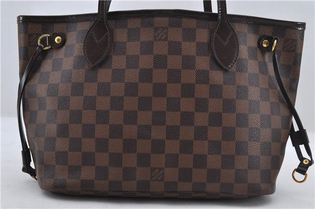 Authentic Louis Vuitton Damier Neverfull PM Shoulder Tote Bag N51109 LV 6170E