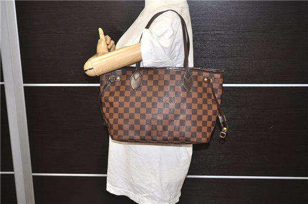 Authentic Louis Vuitton Damier Neverfull PM Shoulder Tote Bag N51109 LV 6170E