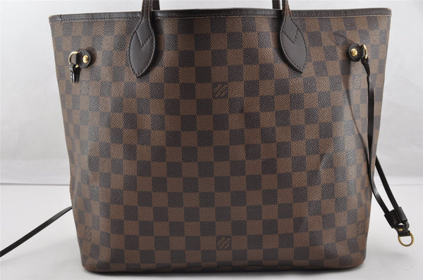 Authentic Louis Vuitton Damier Neverfull MM Shoulder Tote Bag N51105 LV 6185I
