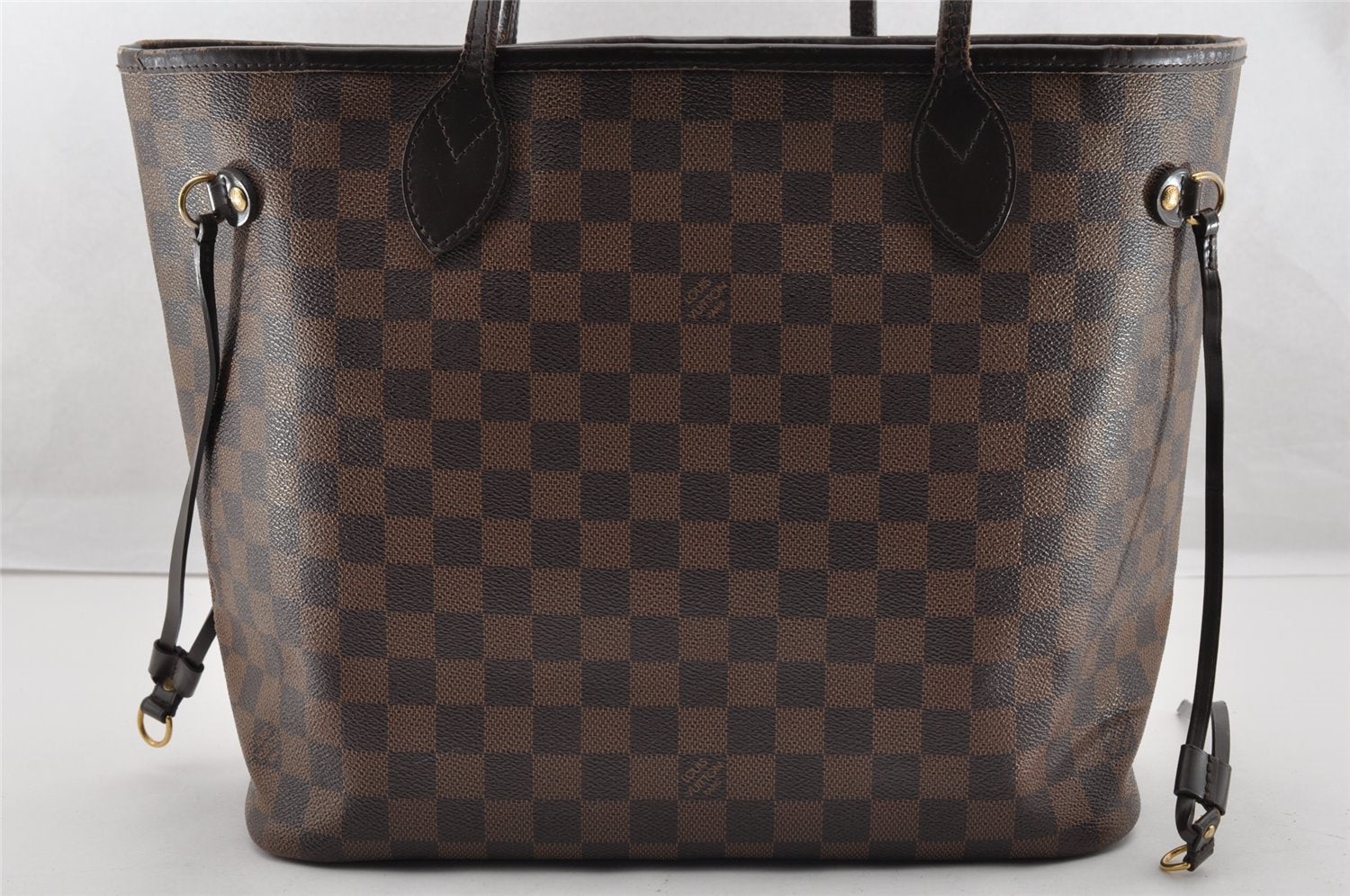 Authentic Louis Vuitton Damier Neverfull MM Shoulder Tote Bag N51105 LV 6185I
