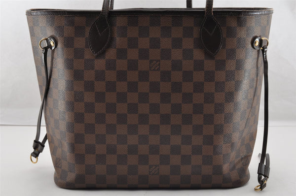Authentic Louis Vuitton Damier Neverfull MM Shoulder Tote Bag N51105 LV 6185I
