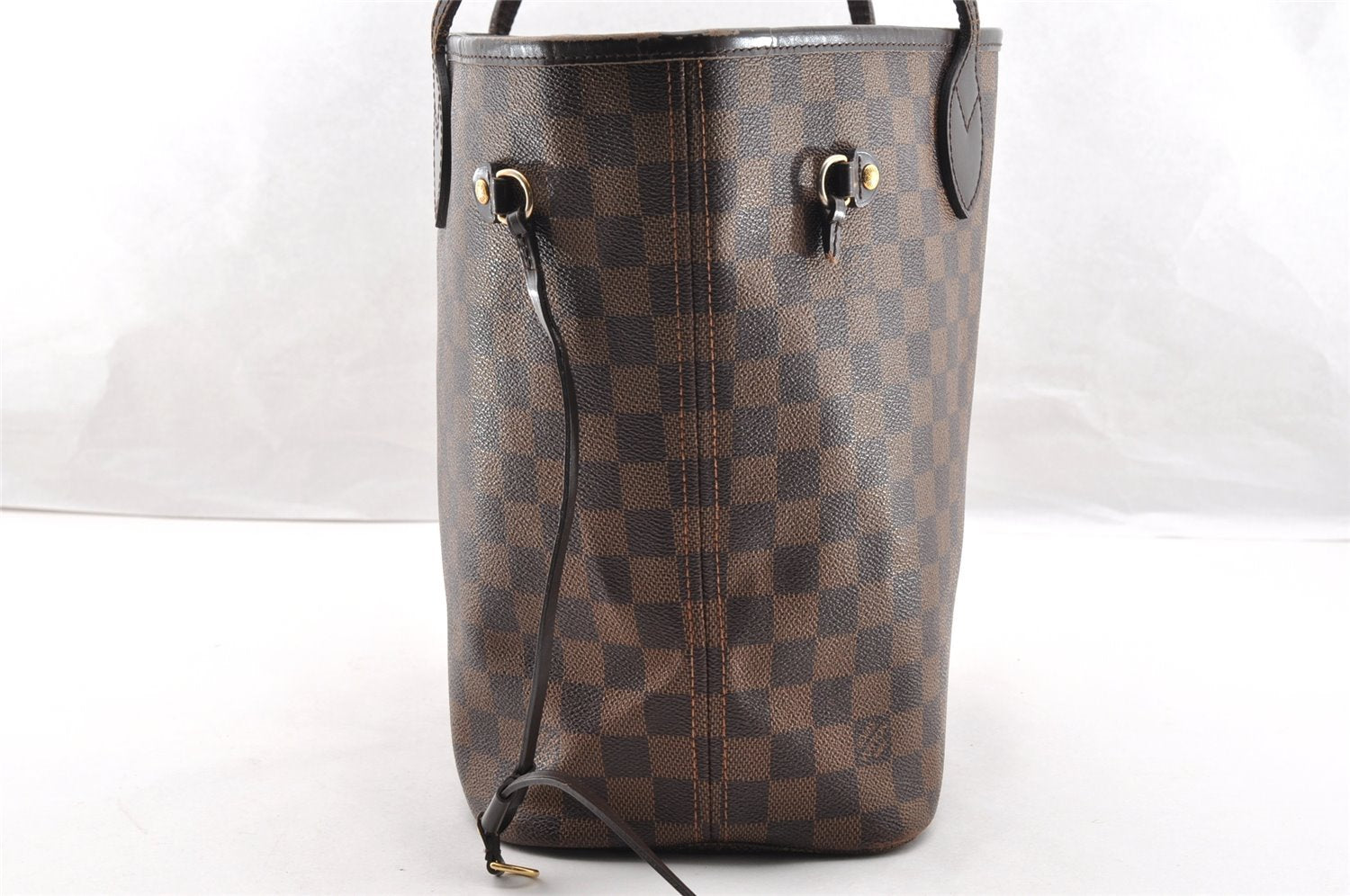 Authentic Louis Vuitton Damier Neverfull MM Shoulder Tote Bag N51105 LV 6185I