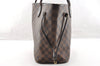 Authentic Louis Vuitton Damier Neverfull MM Shoulder Tote Bag N51105 LV 6185I
