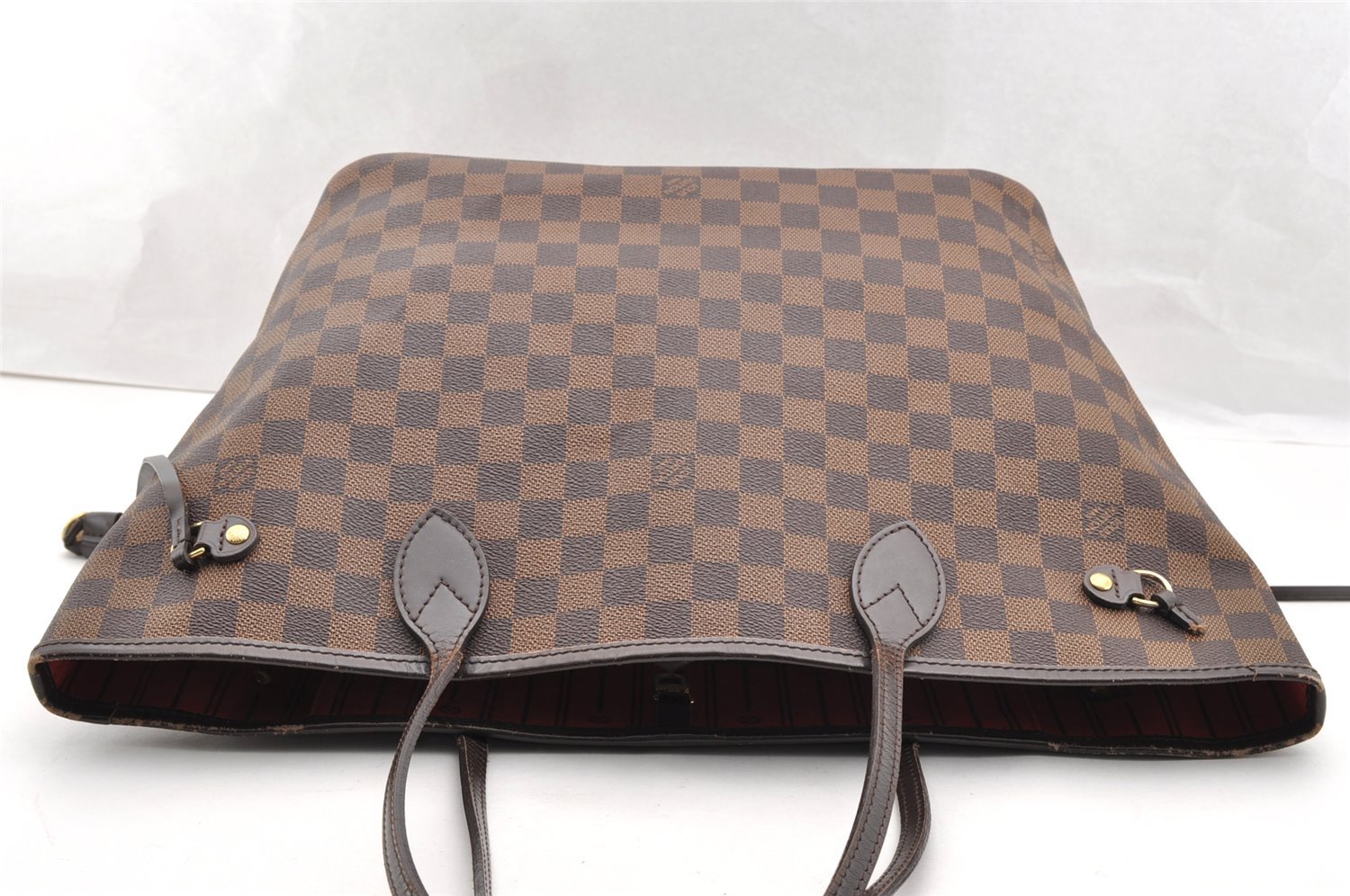 Authentic Louis Vuitton Damier Neverfull MM Shoulder Tote Bag N51105 LV 6185I