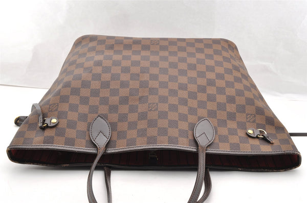 Authentic Louis Vuitton Damier Neverfull MM Shoulder Tote Bag N51105 LV 6185I