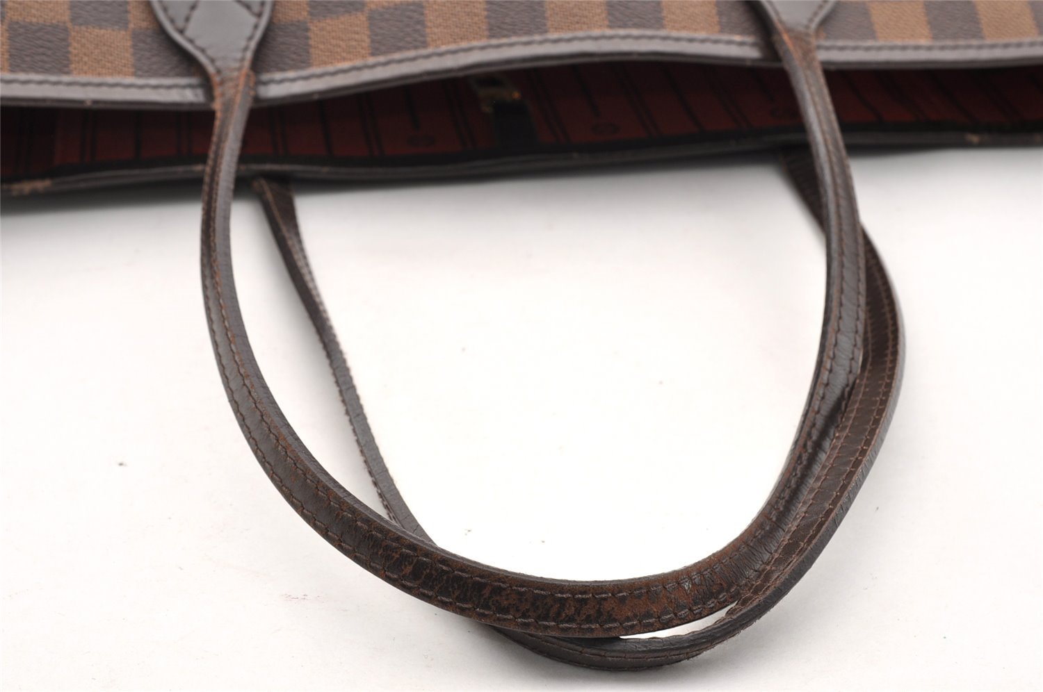 Authentic Louis Vuitton Damier Neverfull MM Shoulder Tote Bag N51105 LV 6185I