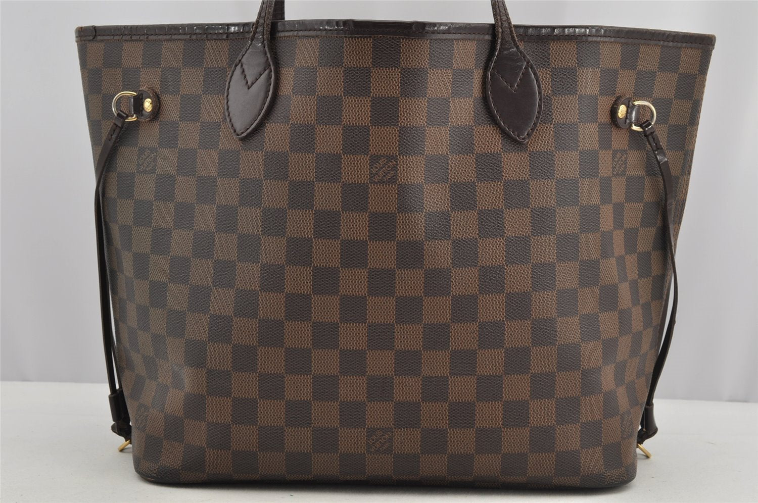 Authentic Louis Vuitton Damier Neverfull MM Shoulder Tote Bag N51105 LV 6212I