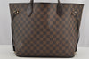 Authentic Louis Vuitton Damier Neverfull MM Shoulder Tote Bag N51105 LV 6212I