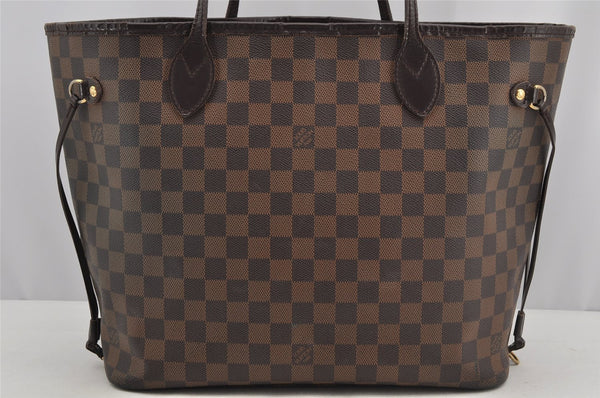 Authentic Louis Vuitton Damier Neverfull MM Shoulder Tote Bag N51105 LV 6212I