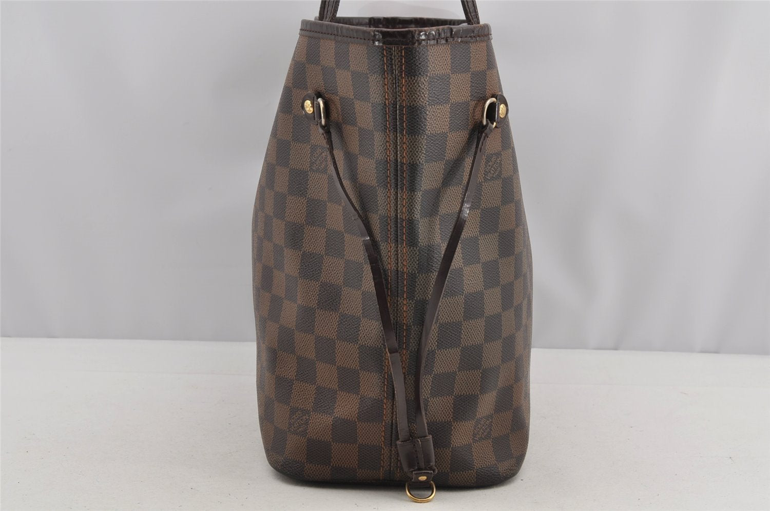Authentic Louis Vuitton Damier Neverfull MM Shoulder Tote Bag N51105 LV 6212I