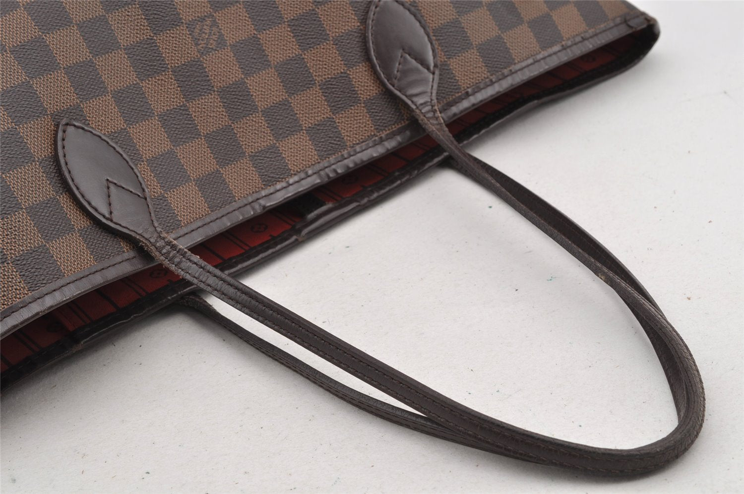 Authentic Louis Vuitton Damier Neverfull MM Shoulder Tote Bag N51105 LV 6212I