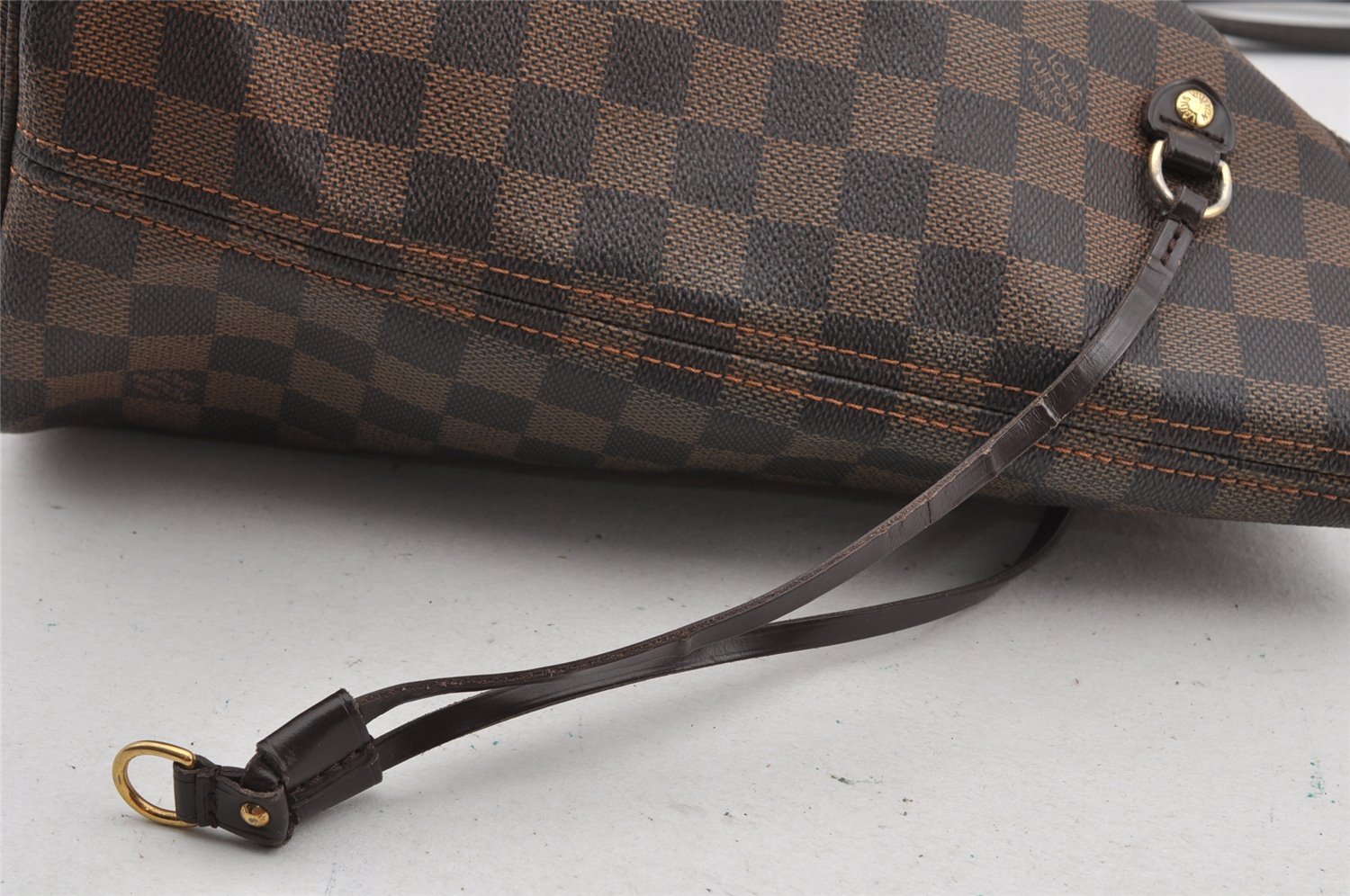 Authentic Louis Vuitton Damier Neverfull MM Shoulder Tote Bag N51105 LV 6212I