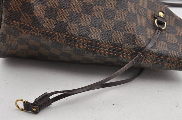 Authentic Louis Vuitton Damier Neverfull MM Shoulder Tote Bag N51105 LV 6212I