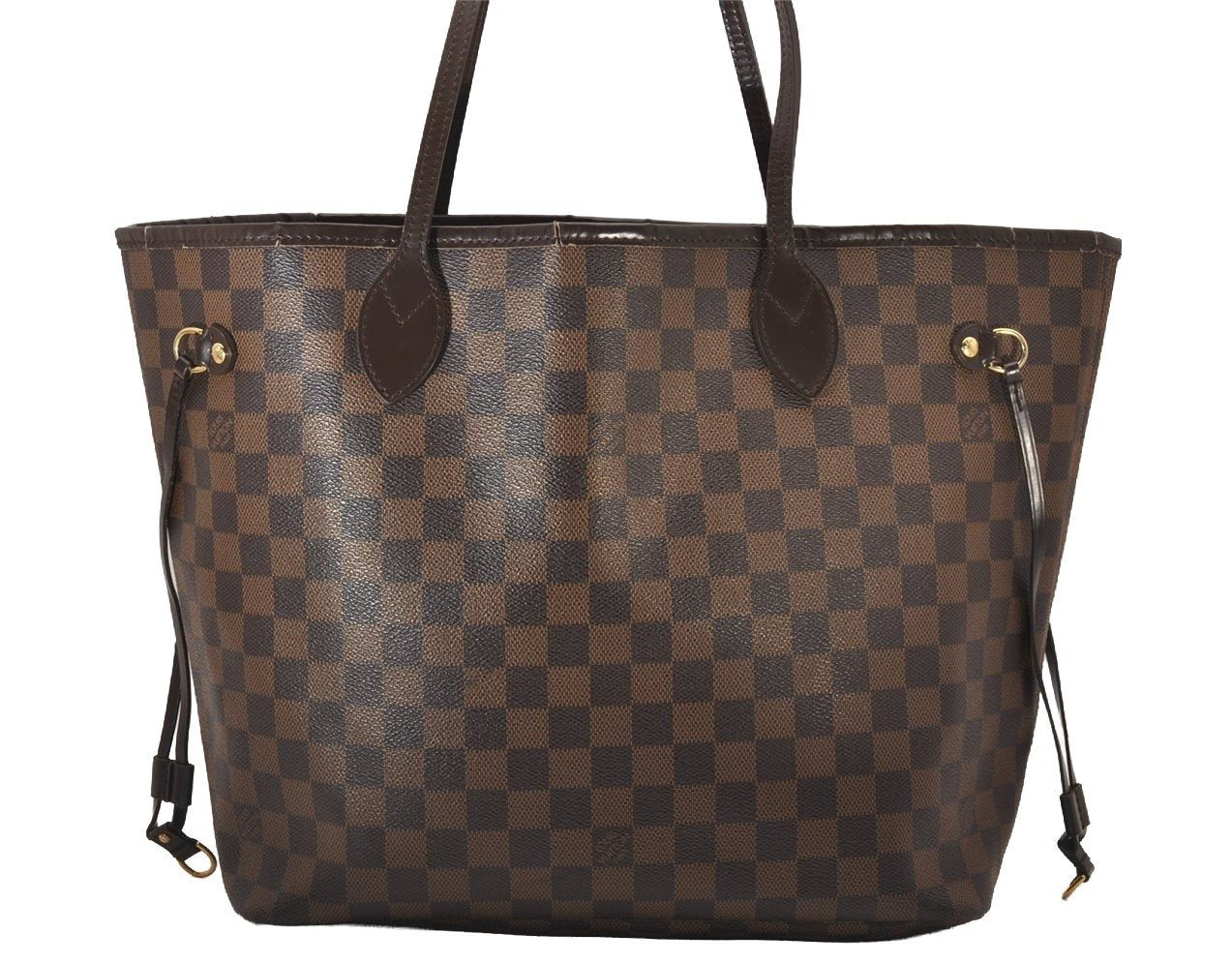 Authentic Louis Vuitton Damier Neverfull MM Shoulder Tote Bag N51105 LV 6251I