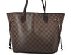 Authentic Louis Vuitton Damier Neverfull MM Shoulder Tote Bag N51105 LV 6251I