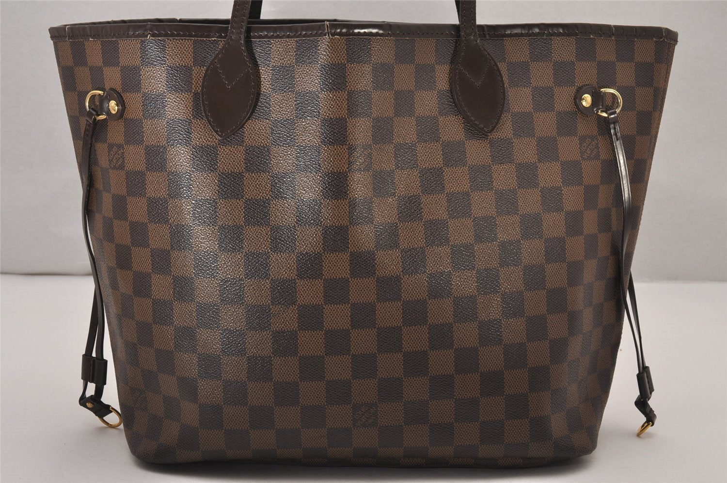 Authentic Louis Vuitton Damier Neverfull MM Shoulder Tote Bag N51105 LV 6251I