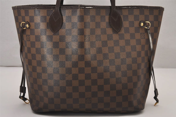 Authentic Louis Vuitton Damier Neverfull MM Shoulder Tote Bag N51105 LV 6251I