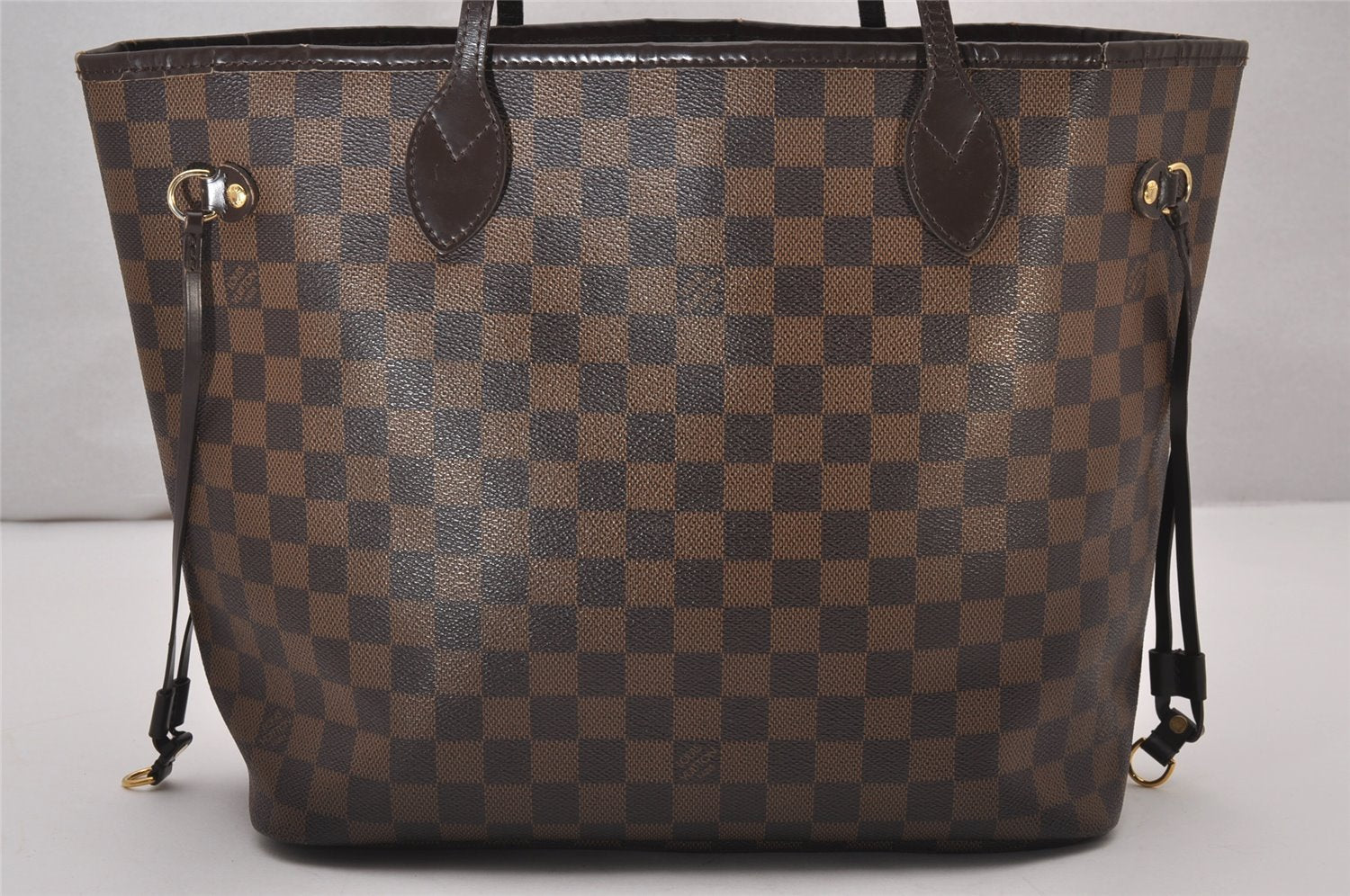 Authentic Louis Vuitton Damier Neverfull MM Shoulder Tote Bag N51105 LV 6251I