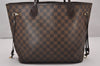 Authentic Louis Vuitton Damier Neverfull MM Shoulder Tote Bag N51105 LV 6251I