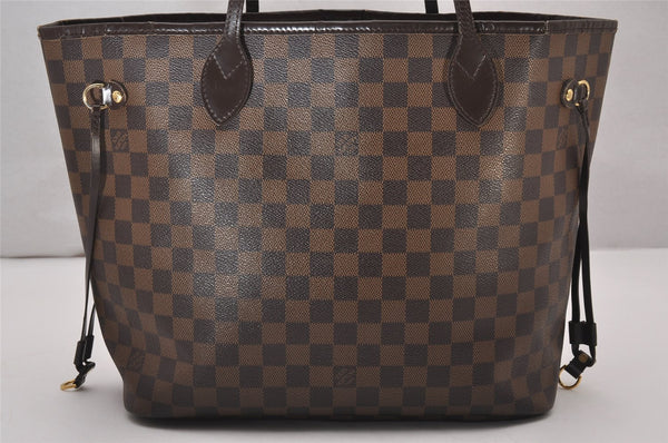 Authentic Louis Vuitton Damier Neverfull MM Shoulder Tote Bag N51105 LV 6251I