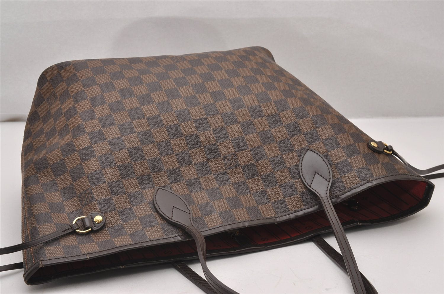 Authentic Louis Vuitton Damier Neverfull MM Shoulder Tote Bag N51105 LV 6251I