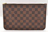Authentic Louis Vuitton Damier Neverfull Pouch Purse Clutch Bag LV 6290I