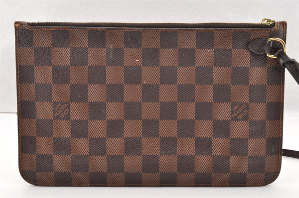 Authentic Louis Vuitton Damier Neverfull Pouch Purse Clutch Bag LV 6290I