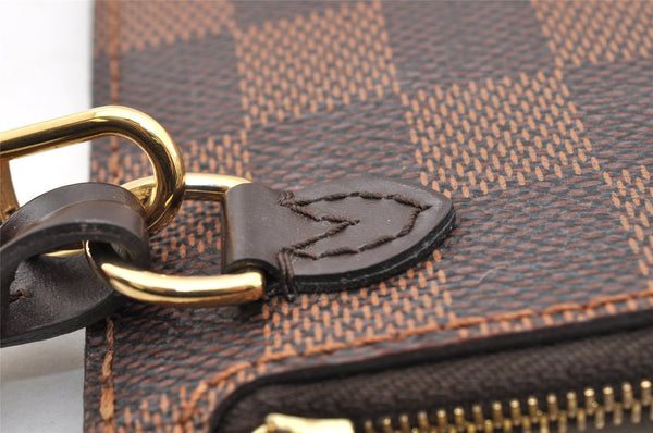 Authentic Louis Vuitton Damier Neverfull Pouch Purse Clutch Bag LV 6290I