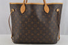 Authentic Louis Vuitton Monogram Neverfull MM Shoulder Tote Bag M40156 LV 6342I