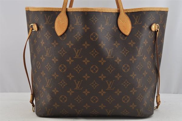Authentic Louis Vuitton Monogram Neverfull MM Shoulder Tote Bag M40156 LV 6342I