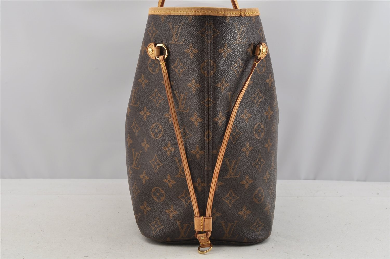 Authentic Louis Vuitton Monogram Neverfull MM Shoulder Tote Bag M40156 LV 6342I