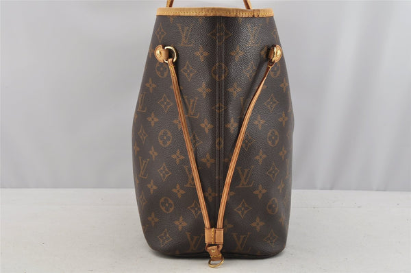 Authentic Louis Vuitton Monogram Neverfull MM Shoulder Tote Bag M40156 LV 6342I
