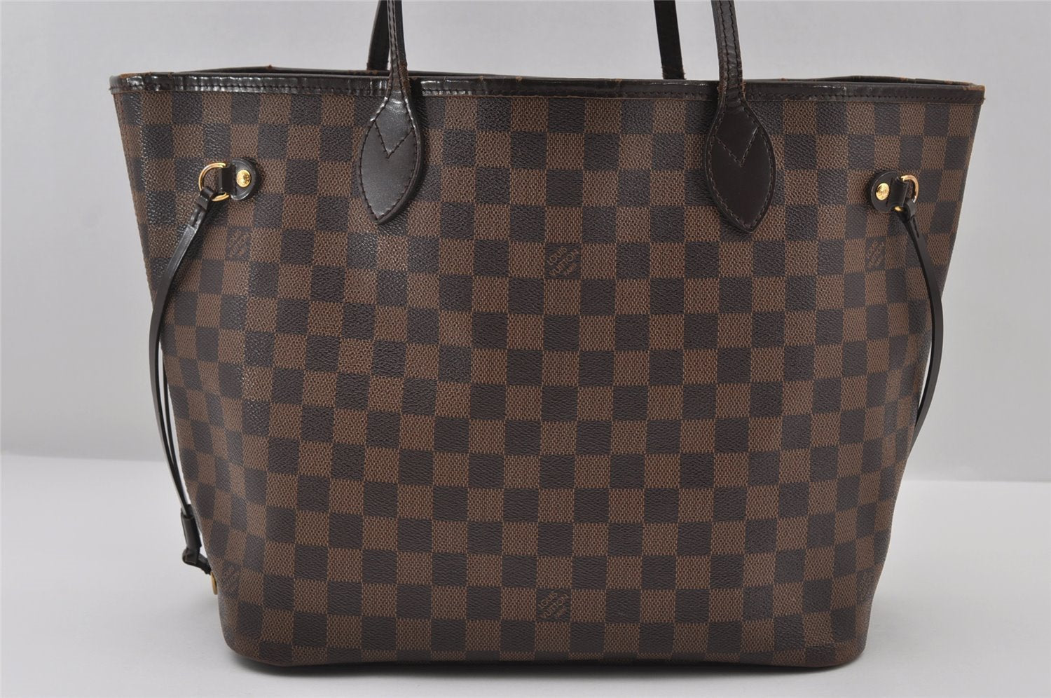 Authentic Louis Vuitton Damier Neverfull MM Shoulder Tote Bag N41358 LV 6345I