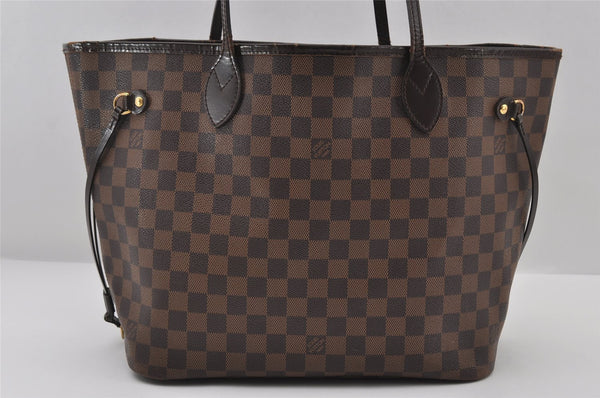 Authentic Louis Vuitton Damier Neverfull MM Shoulder Tote Bag N41358 LV 6345I