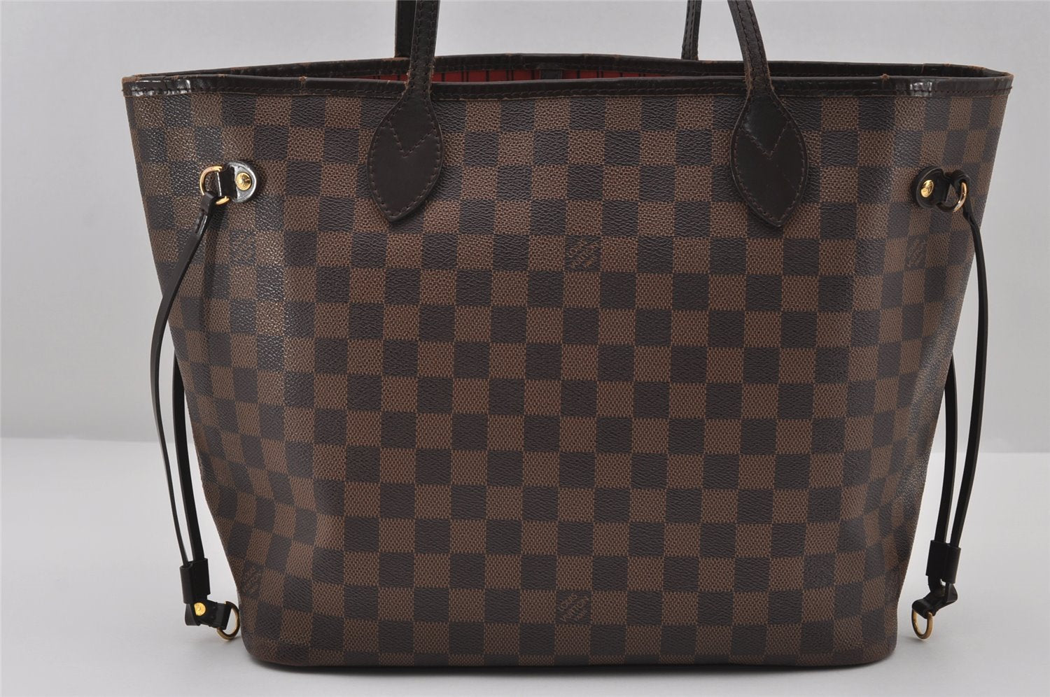 Authentic Louis Vuitton Damier Neverfull MM Shoulder Tote Bag N41358 LV 6345I