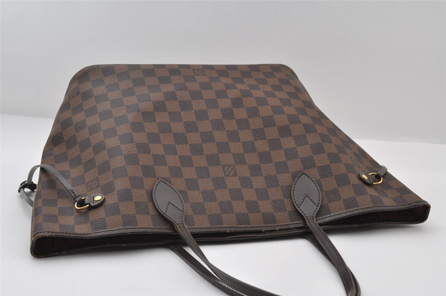 Authentic Louis Vuitton Damier Neverfull MM Shoulder Tote Bag N41358 LV 6345I