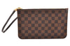 Authentic Louis Vuitton Damier Neverfull Pouch Purse Clutch Bag LV 6346I