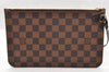 Authentic Louis Vuitton Damier Neverfull Pouch Purse Clutch Bag LV 6346I