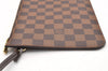 Authentic Louis Vuitton Damier Neverfull Pouch Purse Clutch Bag LV 6346I