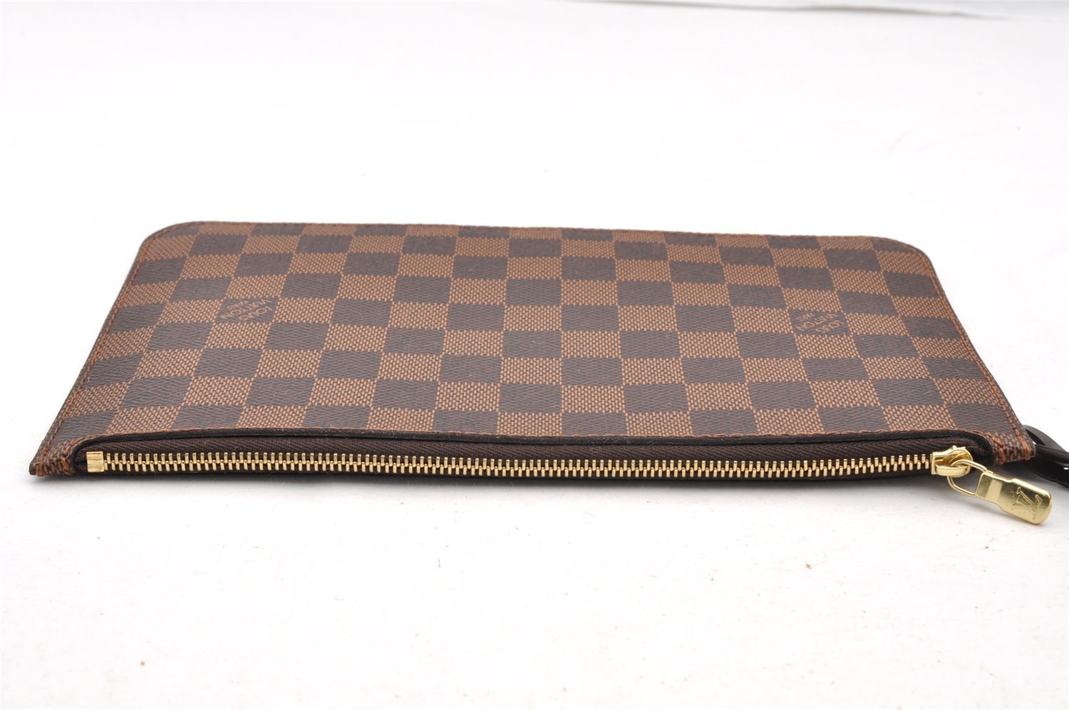 Authentic Louis Vuitton Damier Neverfull Pouch Purse Clutch Bag LV 6346I
