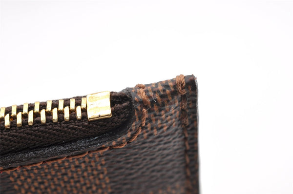 Authentic Louis Vuitton Damier Neverfull Pouch Purse Clutch Bag LV 6346I