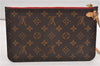 Authentic Louis Vuitton Monogram Neverfull Pouch Purse Clutch Bag Red LV 6479F