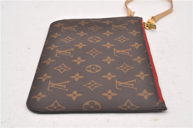 Authentic Louis Vuitton Monogram Neverfull Pouch Purse Clutch Bag Red LV 6479F