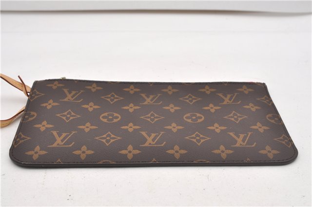 Authentic Louis Vuitton Monogram Neverfull Pouch Purse Clutch Bag Red LV 6479F
