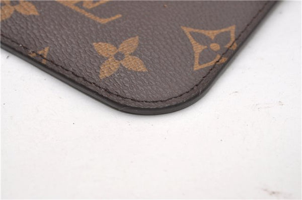 Authentic Louis Vuitton Monogram Neverfull Pouch Purse Clutch Bag Red LV 6479F